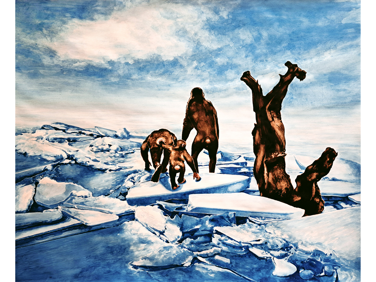 Family, 2025, watercolour on paper, 135 x 110 cm