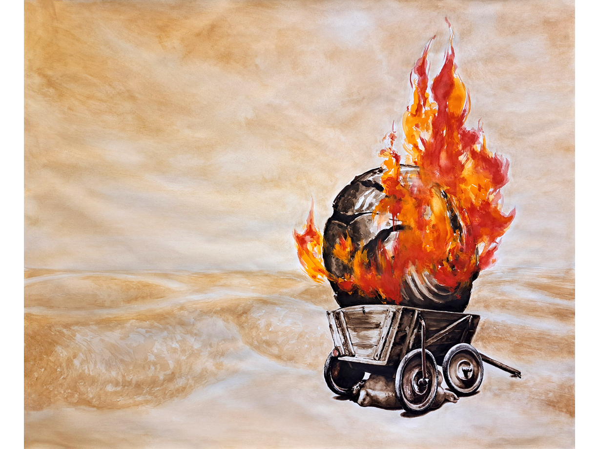 N.T., 2025, watercolour on paper, 135 x 110 cm
